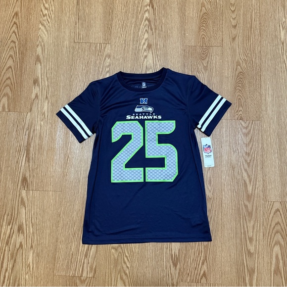 NFL Seahawks Kids Navy Blue Jersey - Picture 1 of 6